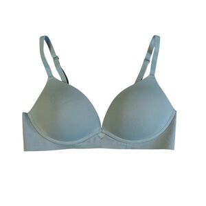 Maidenform Womens One Fab Fit Wireless Demi Bra Blue Size 36C #2110
